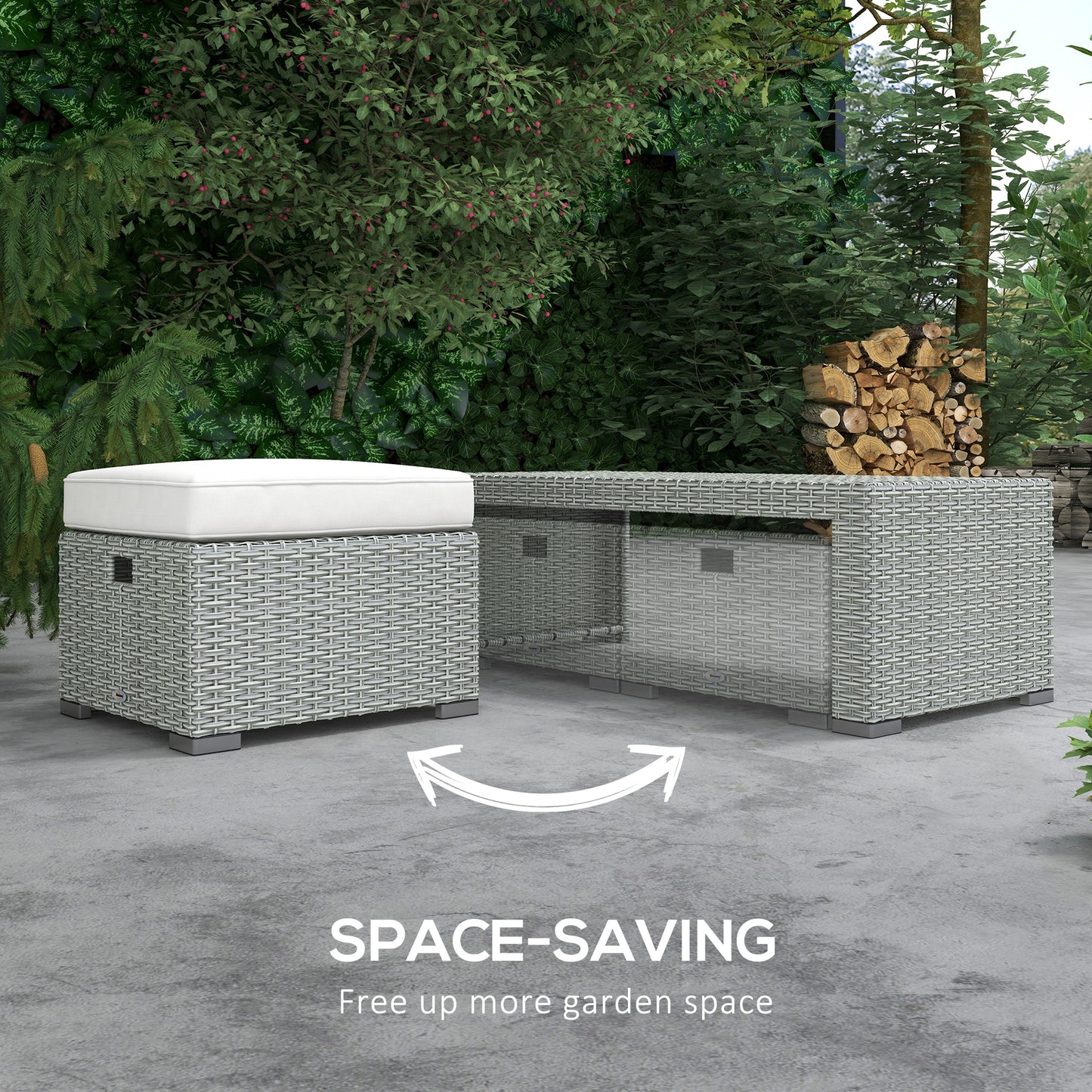 Six-piece Outdoor Rattan Dining Set