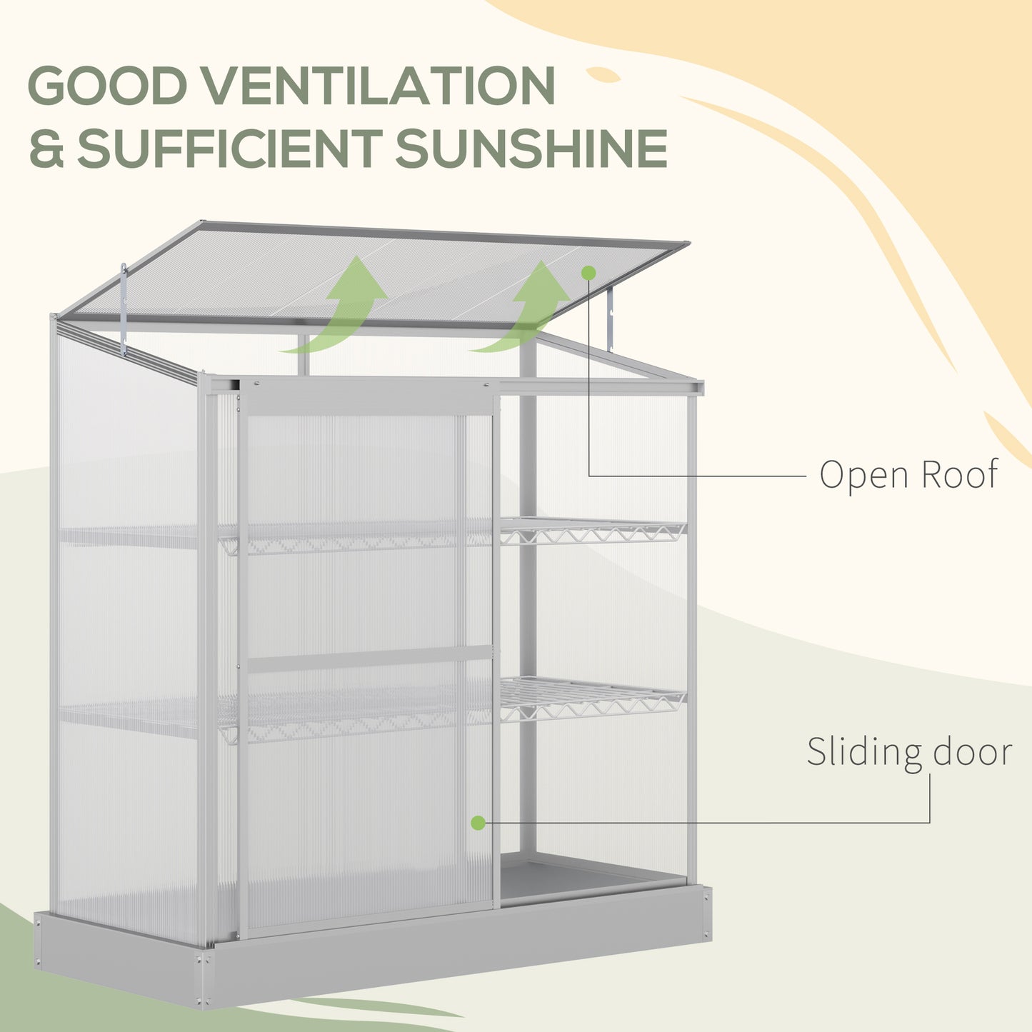3 Tier Greenhouse Garden Outdoor Cold Frame Plant Flower Growth