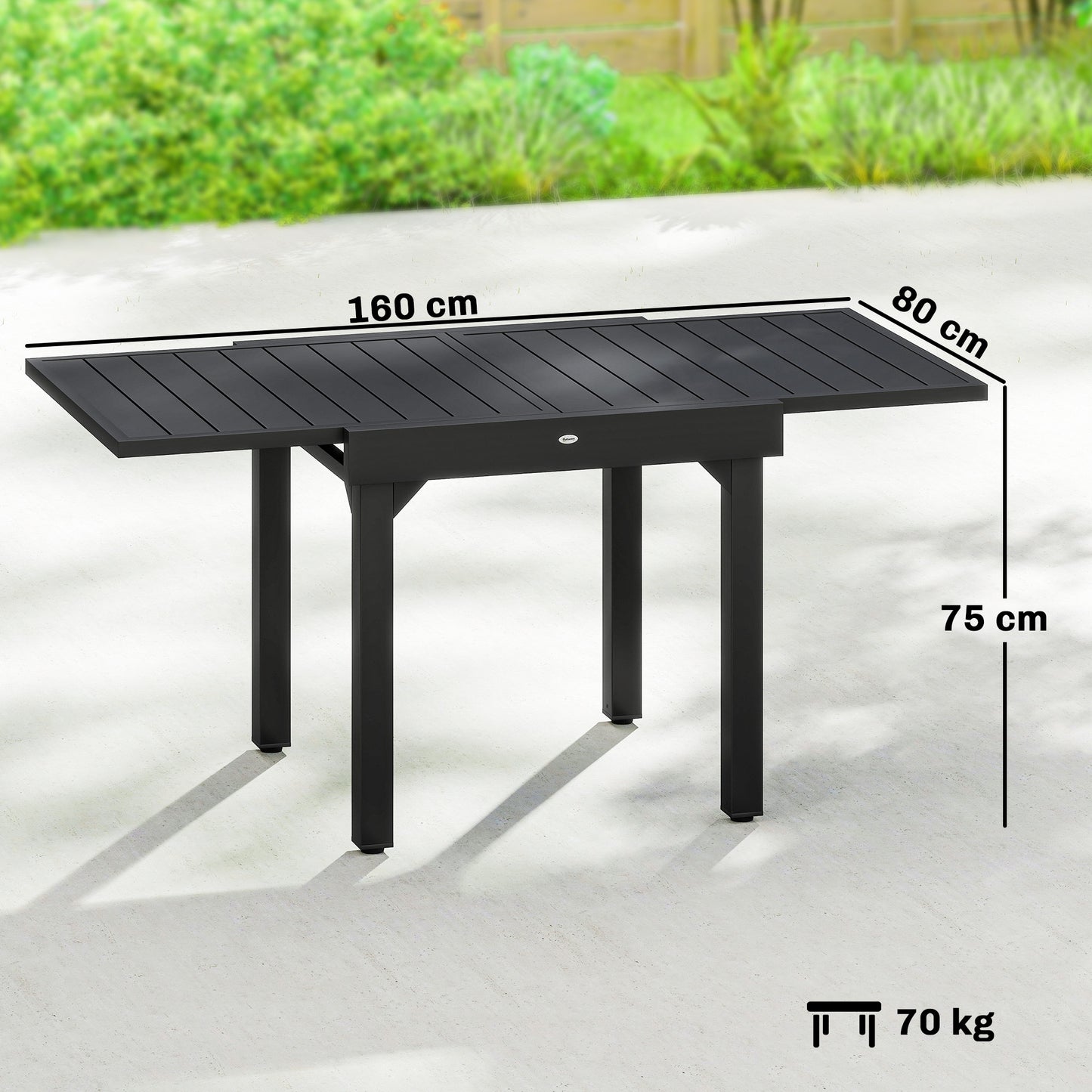 Expandable Patio Dining Table for 4-6 People
