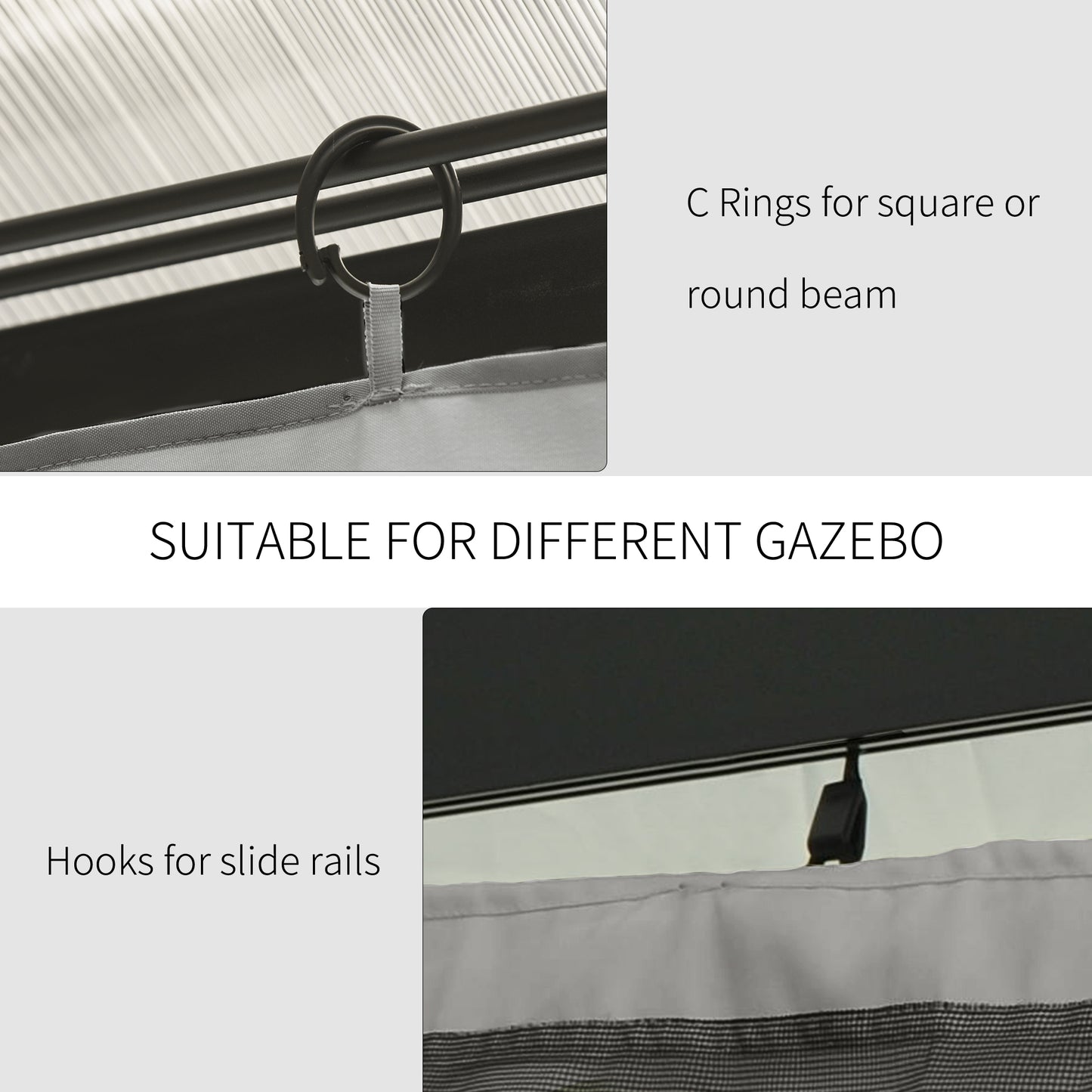 Set of Four 3 x 3m Gazebo Replacement Walls