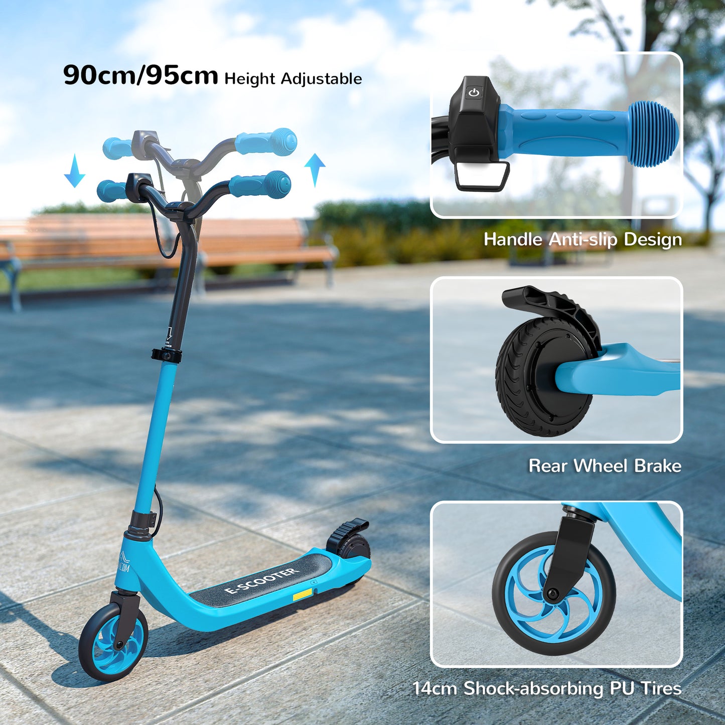 Electric Scooter for Kids 6+, Foldable E Scooter, Up to 8 KM/H