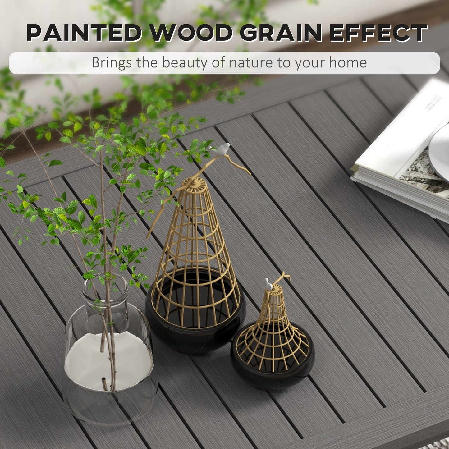 100cm x 60cm Aluminium Outdoor Coffee Table
