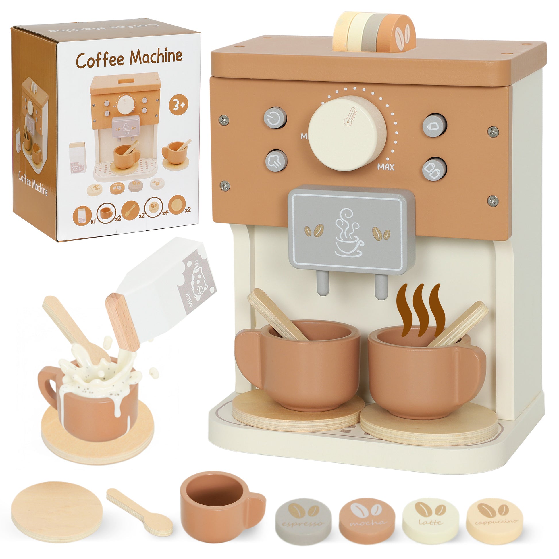 Kids Wooden Coffee Machine Toy