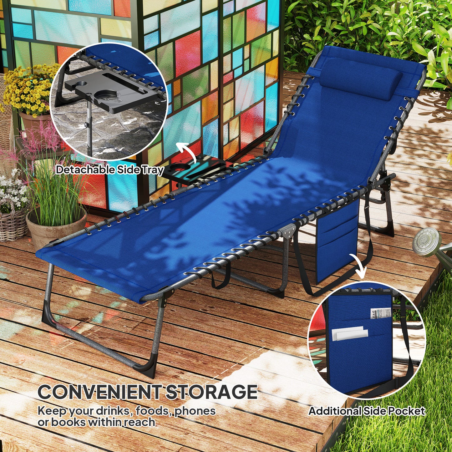 Five-Position Reclining Sun Lounger (2)