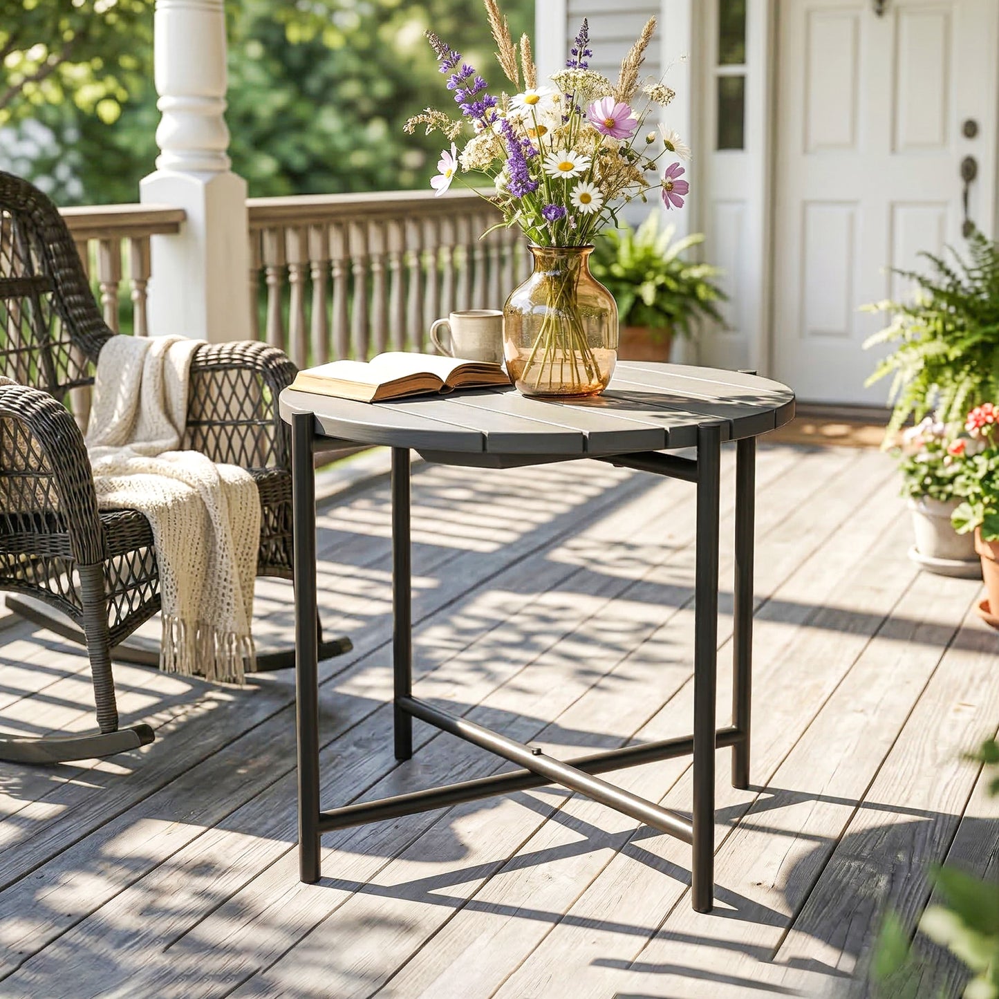 54 cm Round Outdoor Side Table