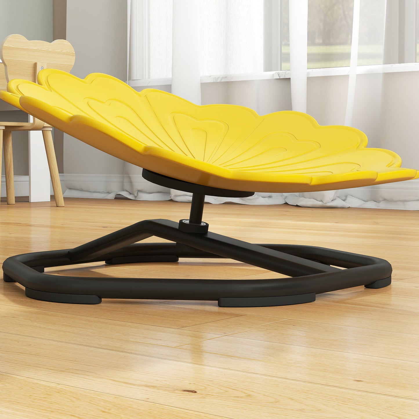 Flower-Shaped Sensory Spinning Chair with Non-Slip Base