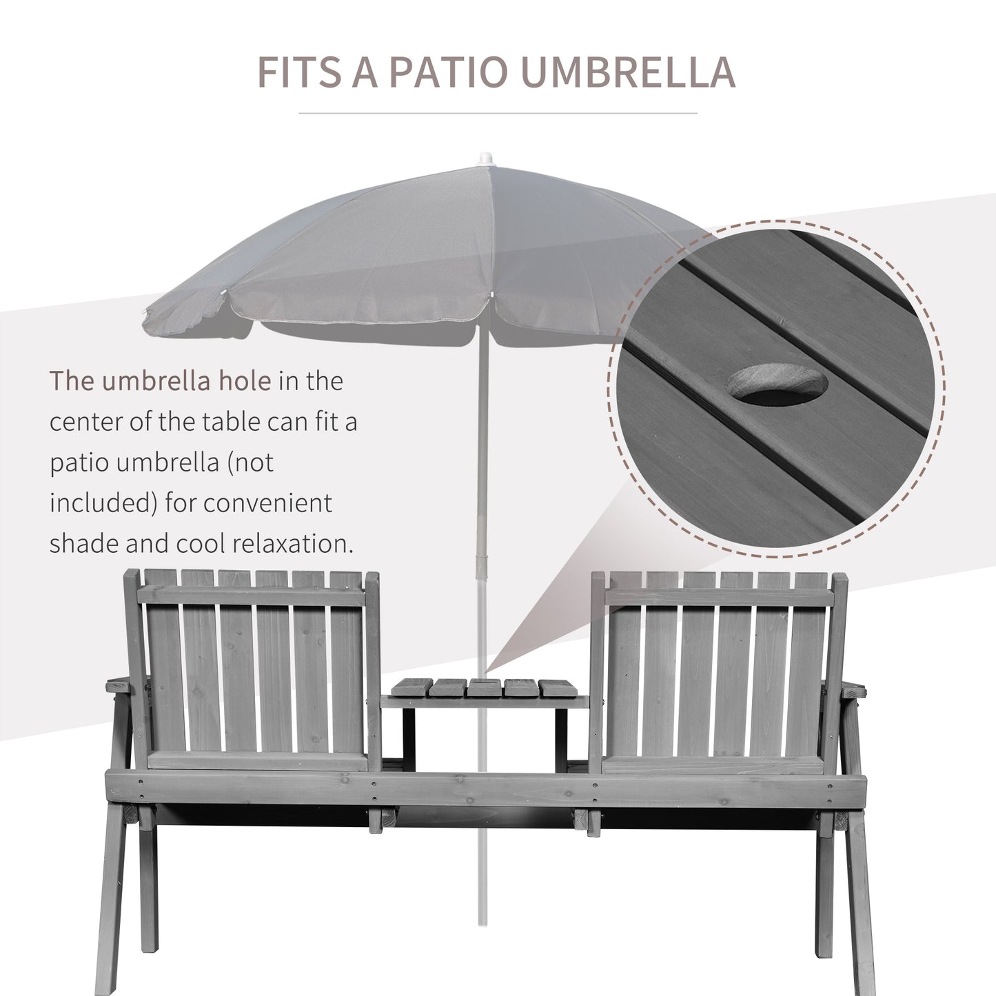 2-Seater Garden Bench Antique Loveseat for Yard, Lawn, Porch, Patio