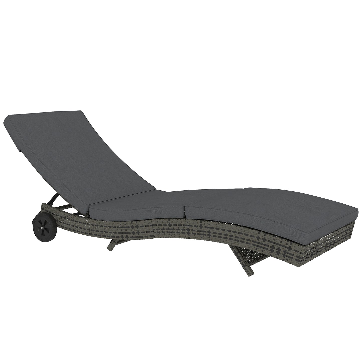Patio Wicker Chaise Lounge Chair