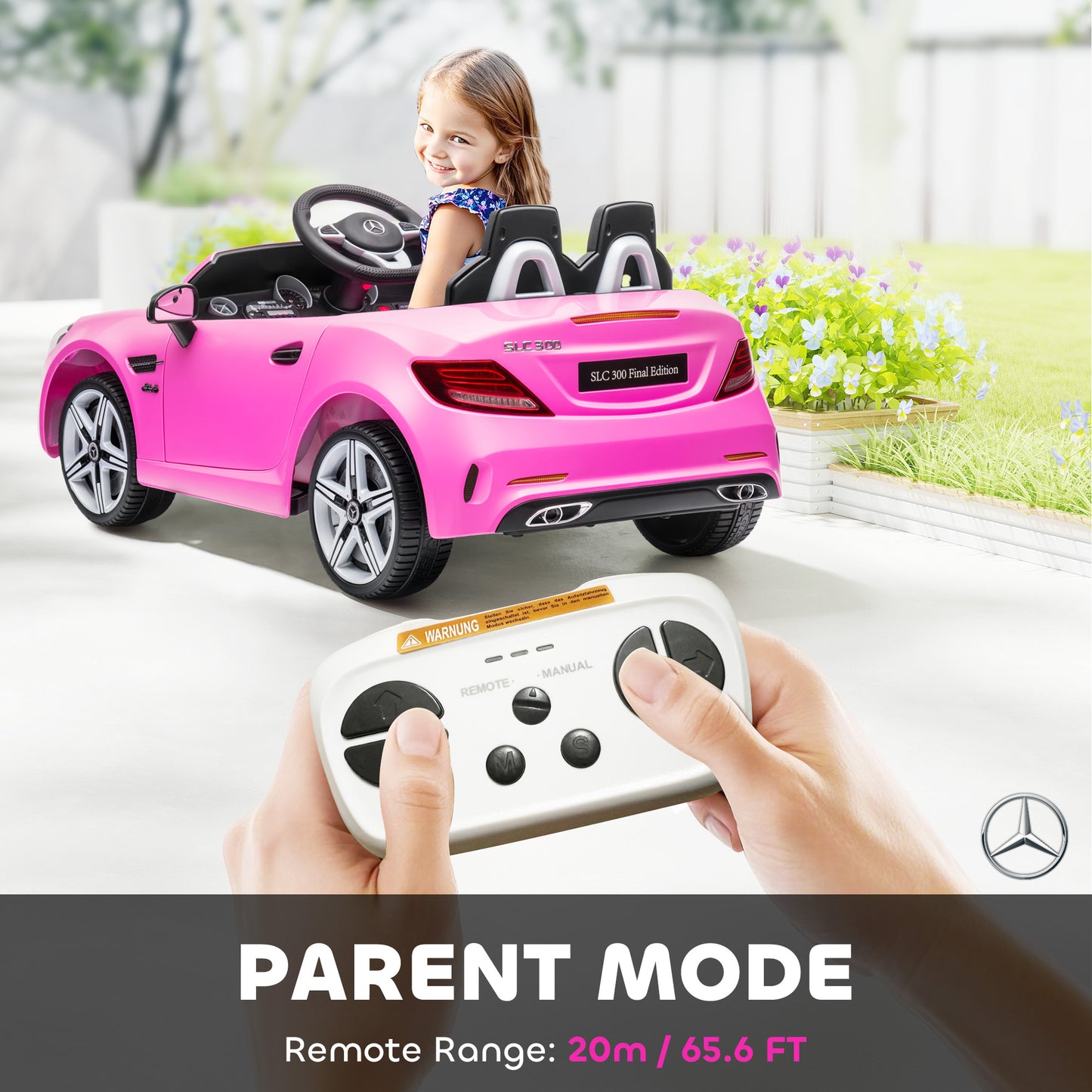 Benz SLC 300  Licensed 12V Kids Electric Ride On, with Music