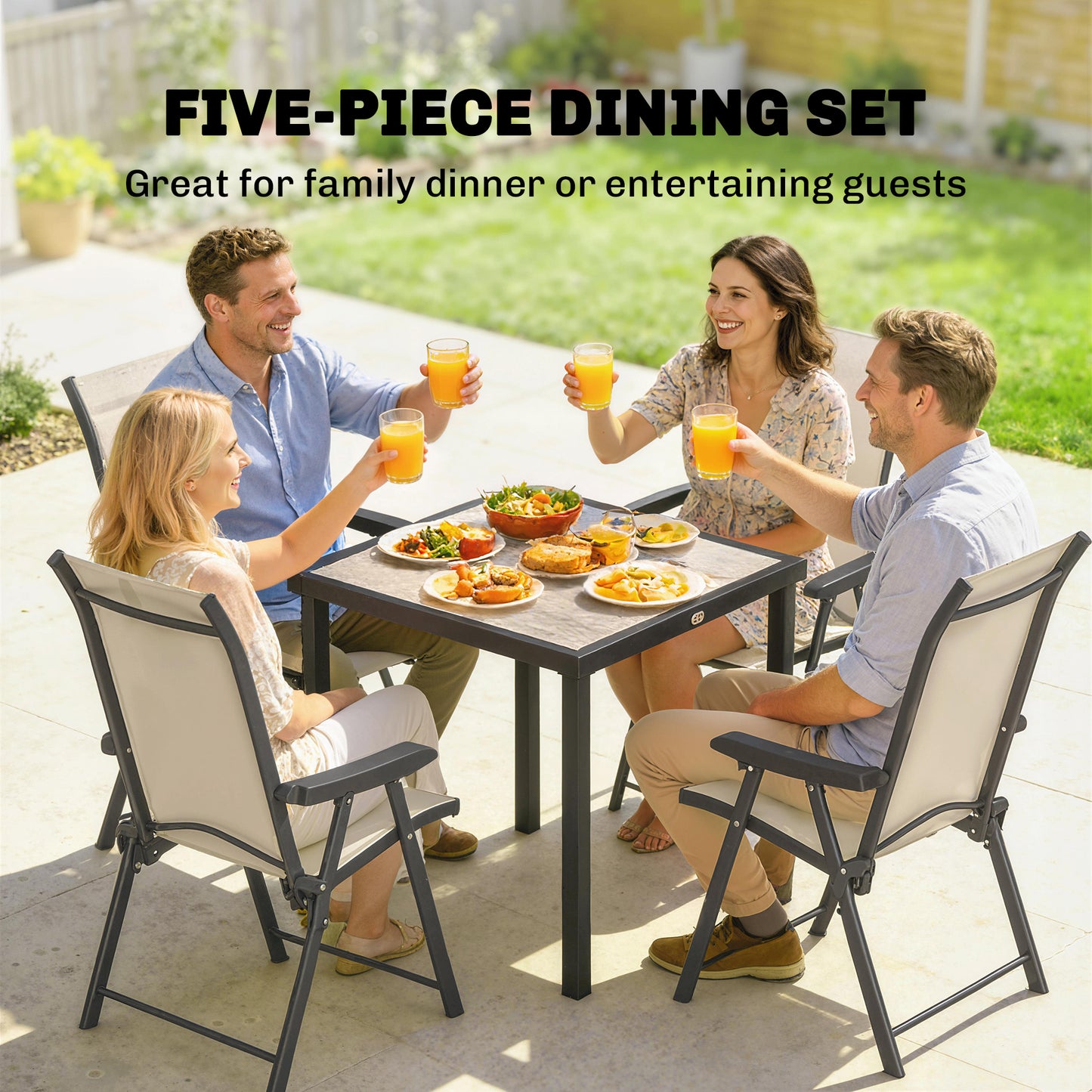 5 Pieces Outdoor Dining Set