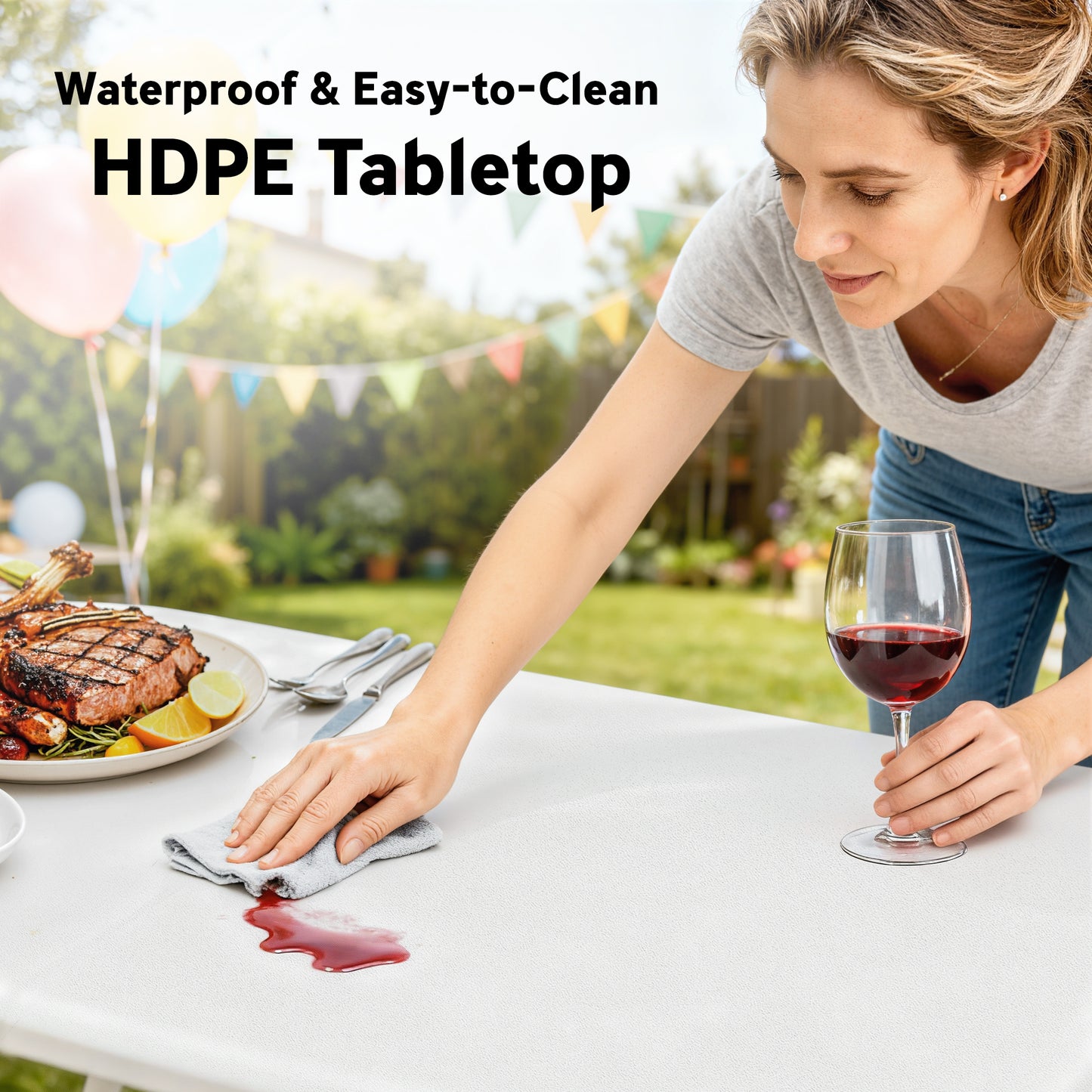 Three-Piece Folding Picnic Table and Bench Set