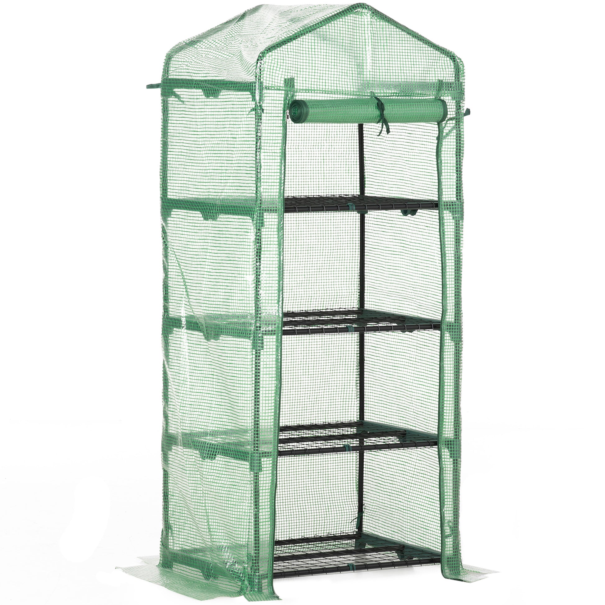 4 Tier Mini Greenhouse, Portable Compact Green House