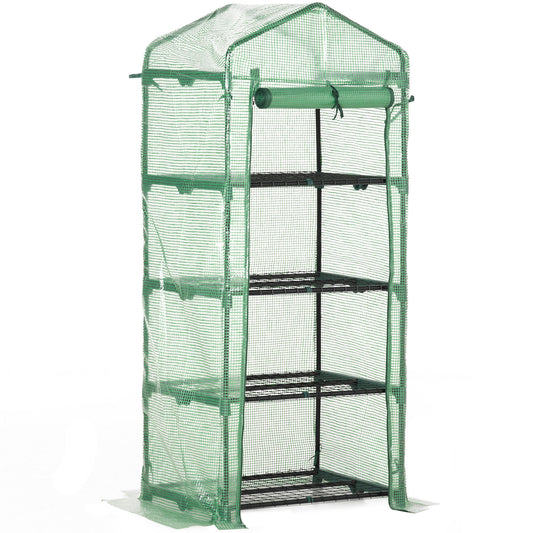 4 Tier Mini Greenhouse, Portable Compact Green House
