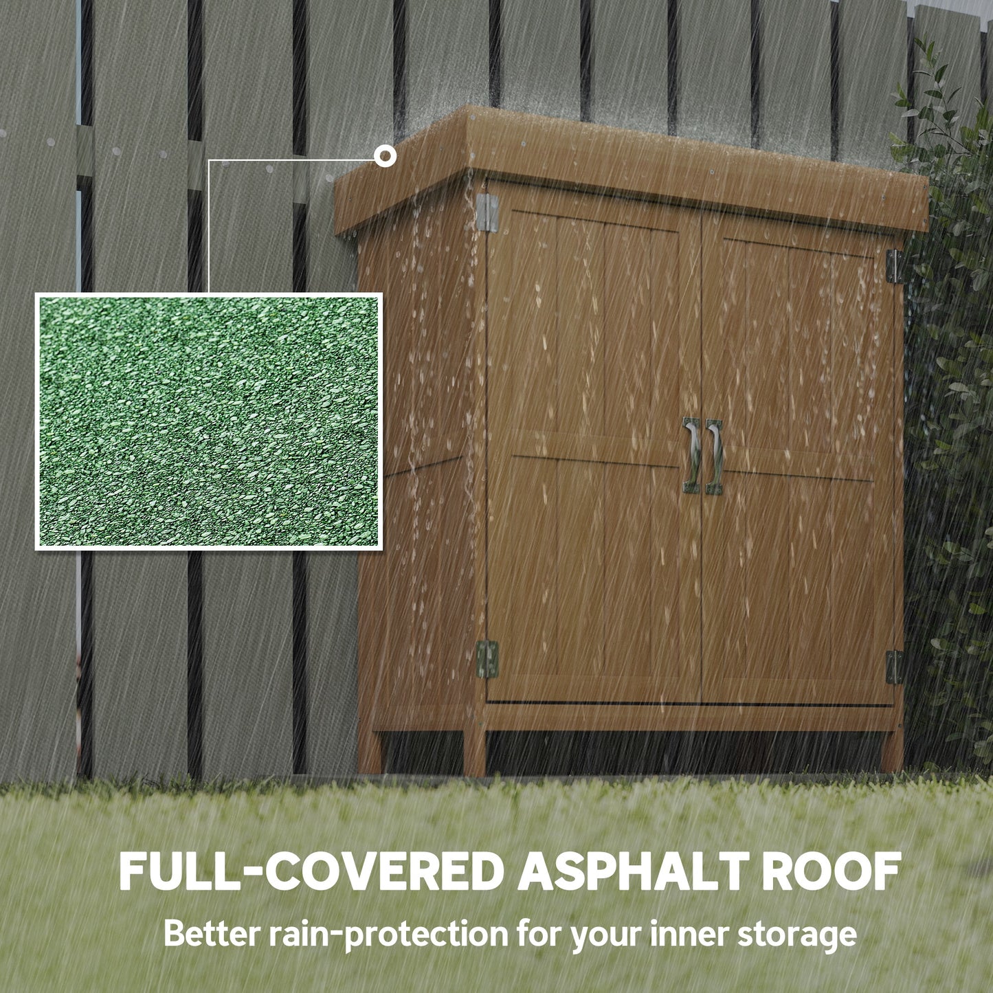 Small Shed, Wooden Garden Shed with Openable Hinged Roof