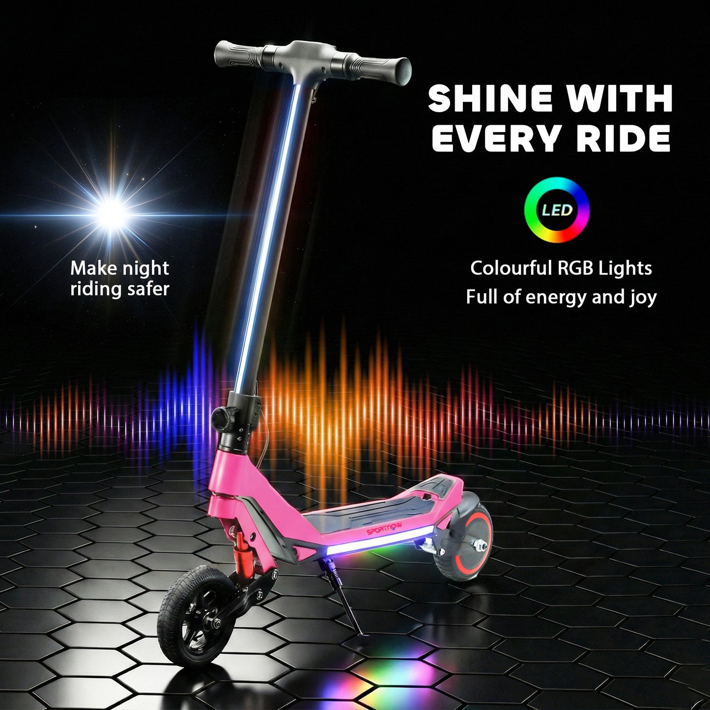 Electric Scooter for Kids, Foldable E Scooter for Age Age 6+