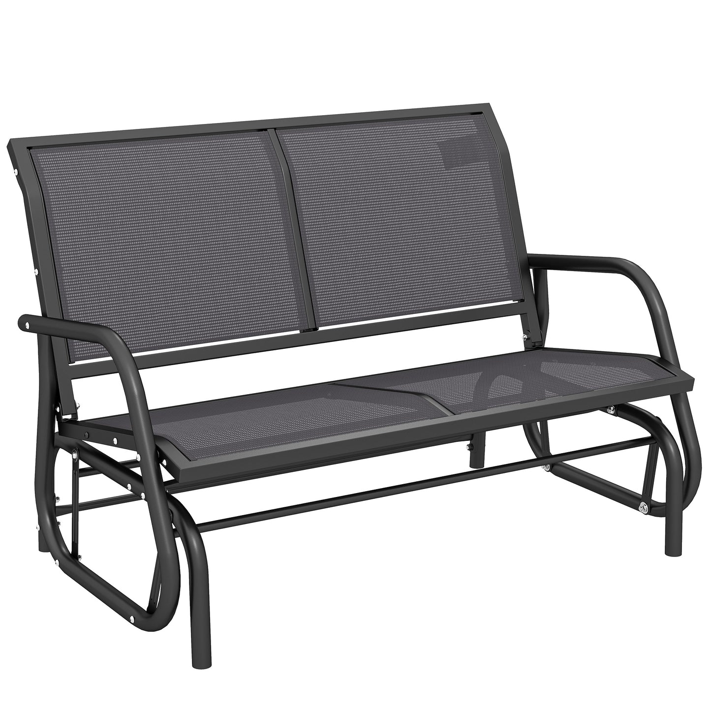 2-Person Outdoor Glider Bench Patio Double Swing Gliding Chair