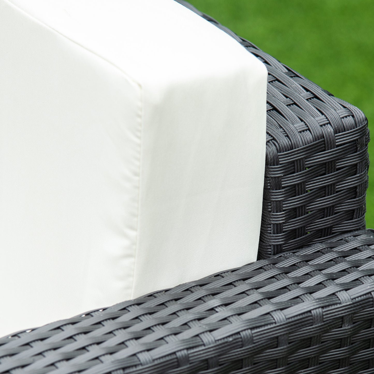 4-Seater Rattan Sofa Set Garden Rattan Furniture Wicker Steel Chair