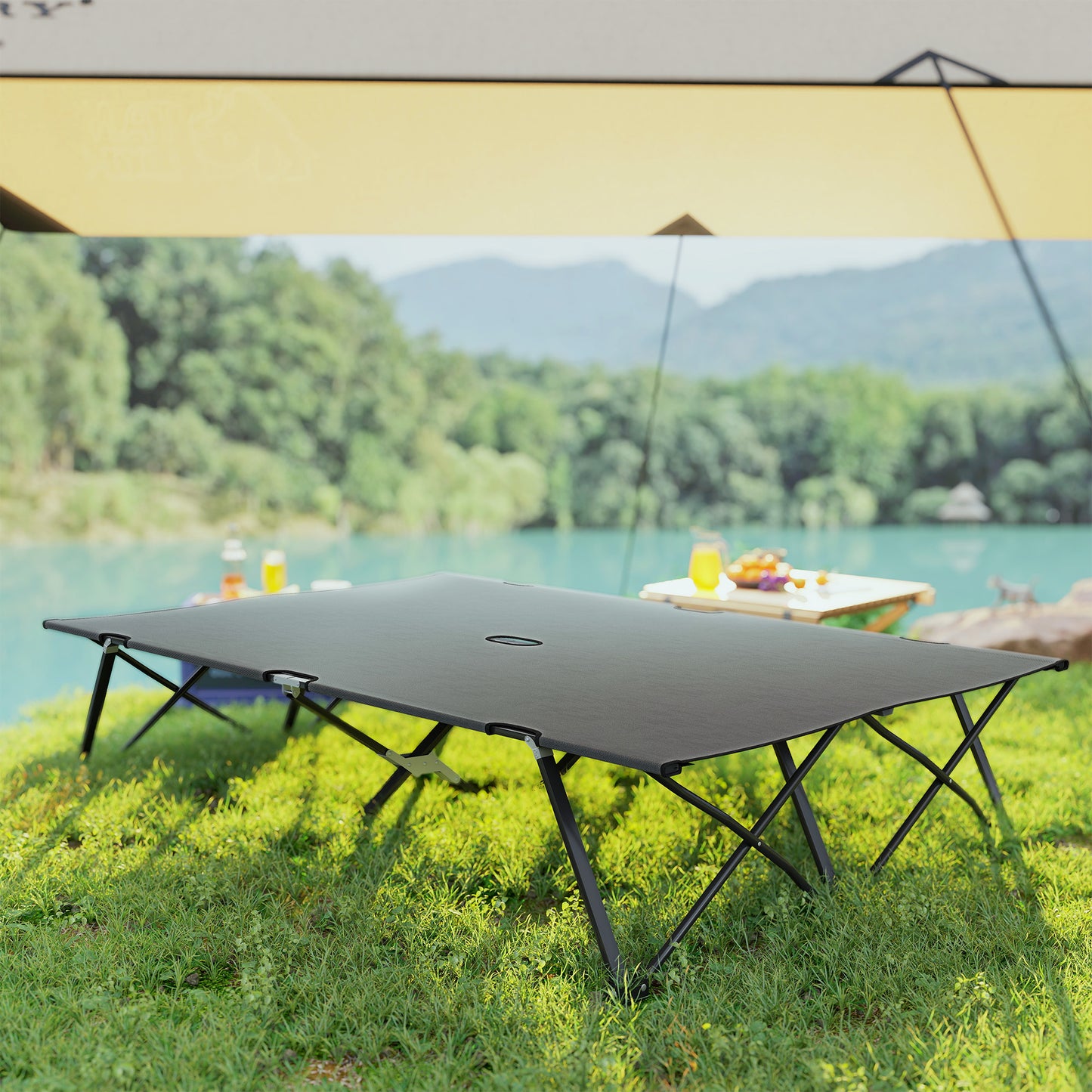 Double Camping Cot Bed, with Bag
