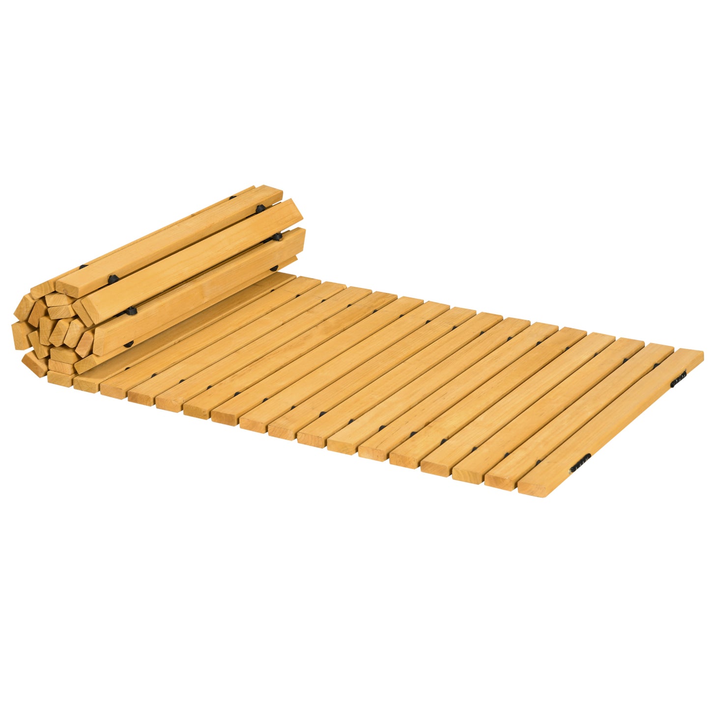 Rollable Wooden Garden Pathway Weather-Resistant Walk Way