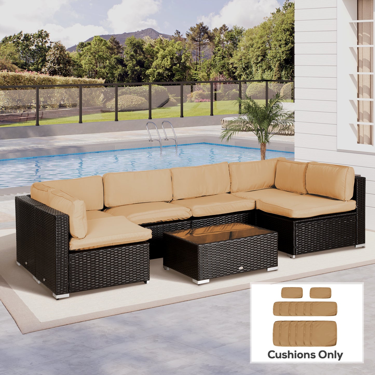 14 Pcs Outdoor Cushion Set