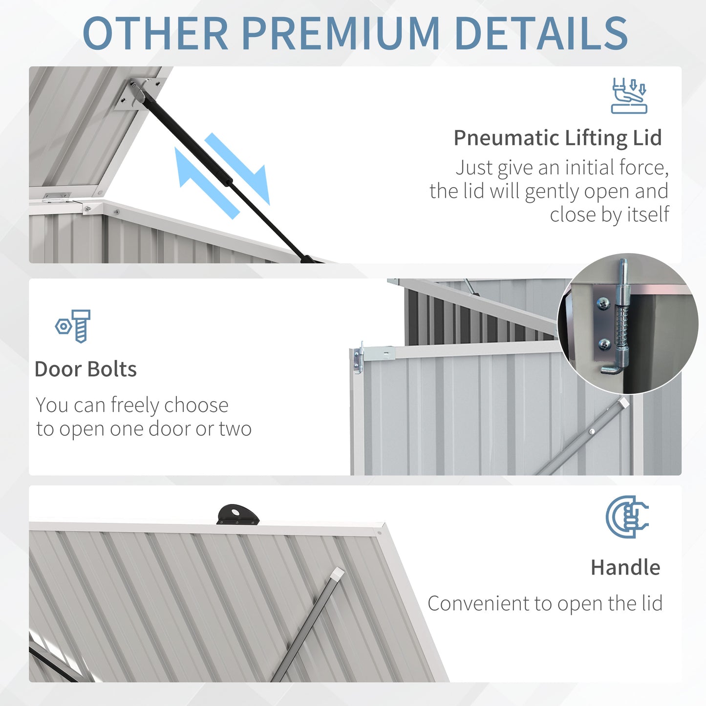 5ft x 3ft Garden 2-Bin Steel Storage Shed