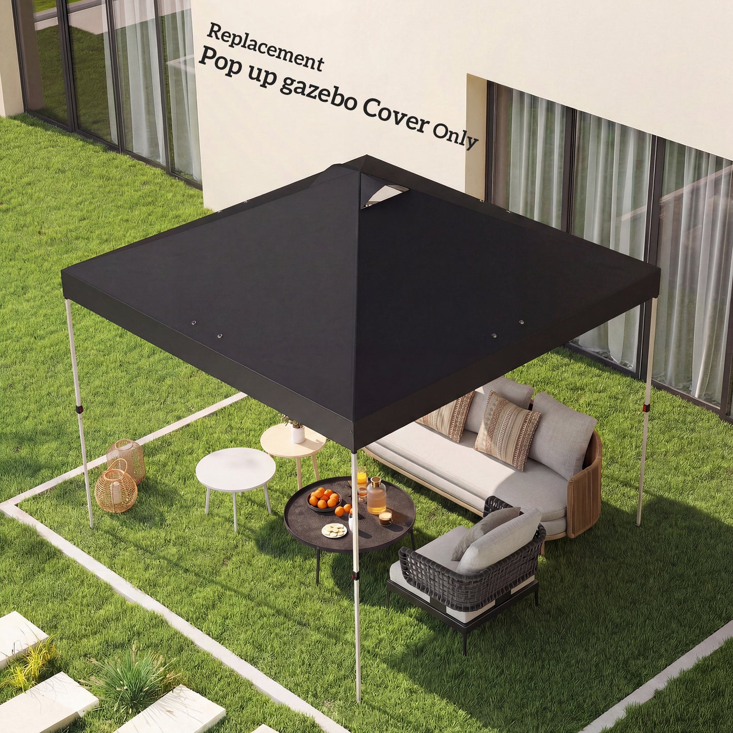 Gazebo Roof Replacement UV50+ Waterproof Pop Up Canopy Cover