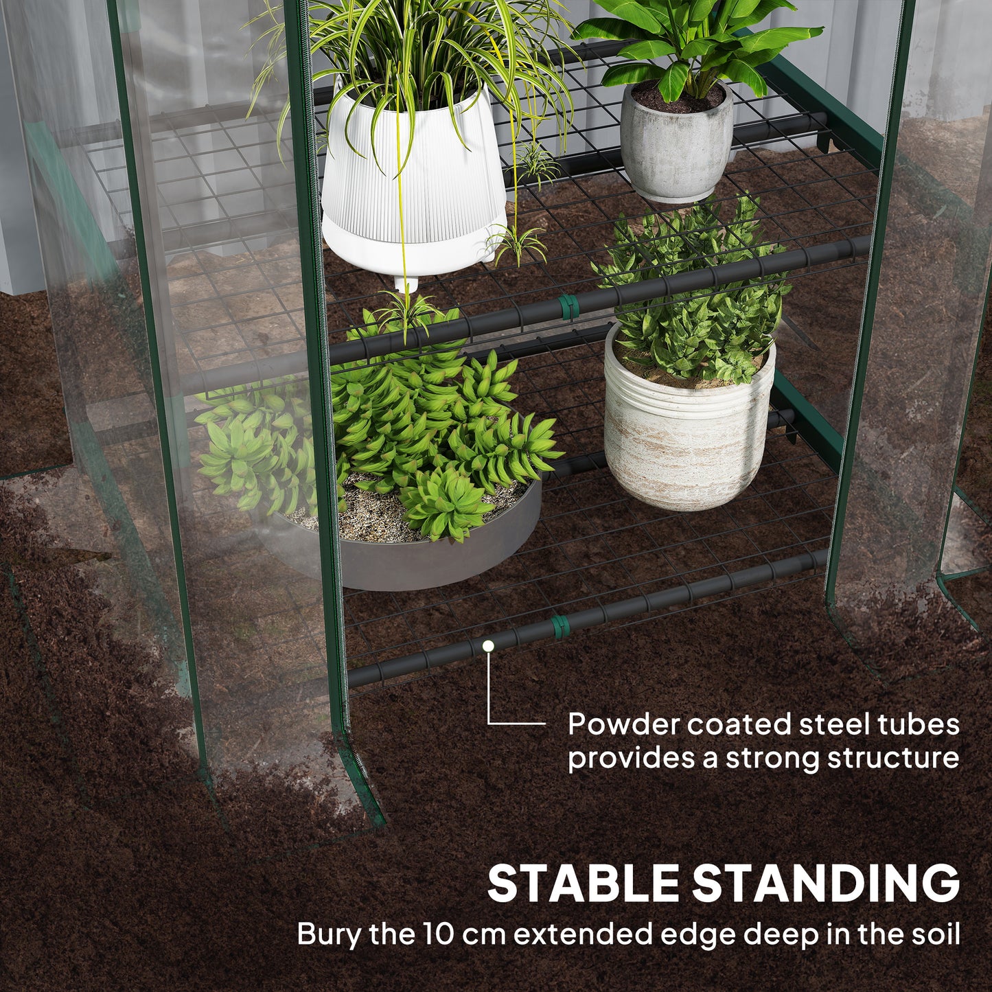 5 Tier Mini Greenhouse, Small Walk-in Greenhouse
