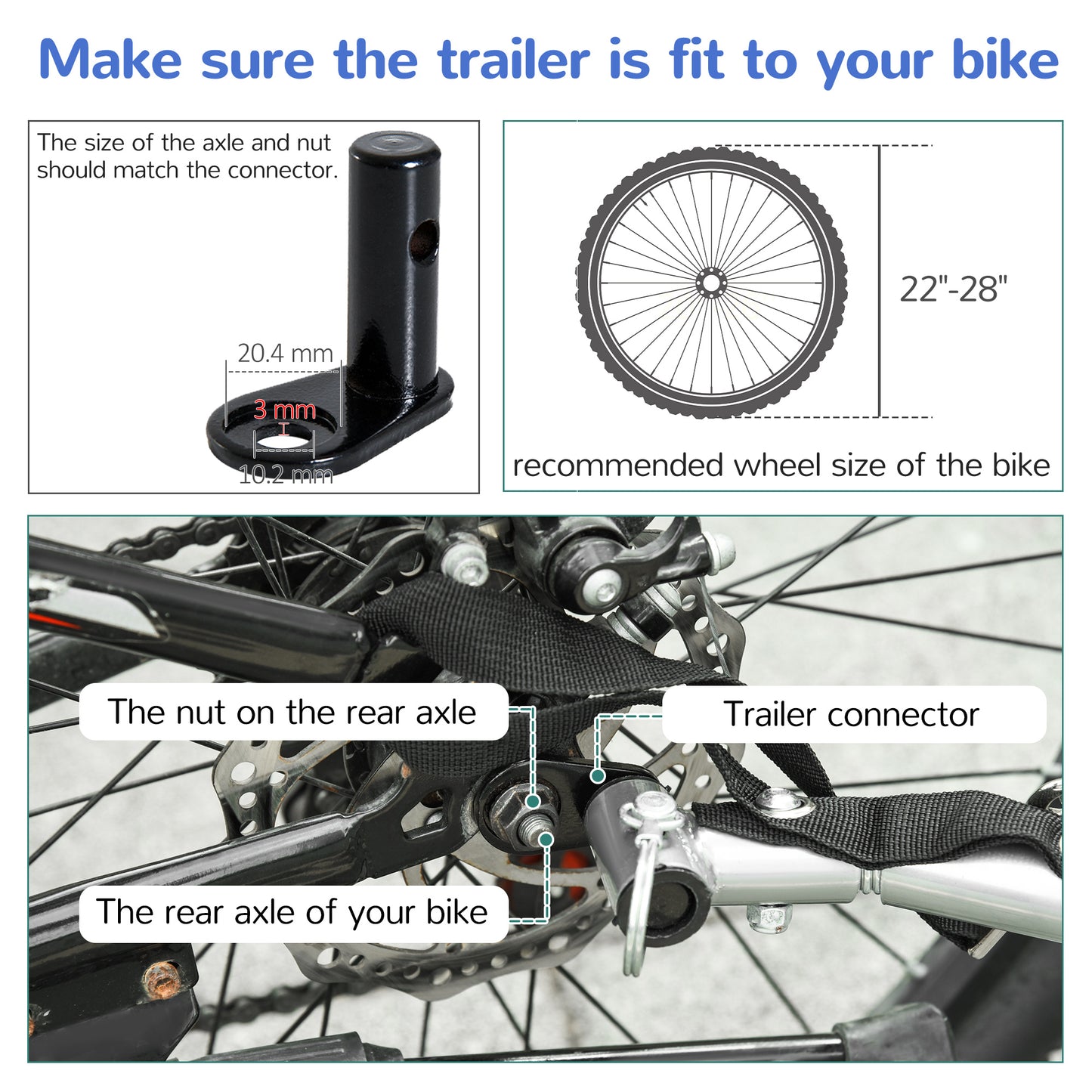 2 Seat Bike Trailer Bicycle wagon