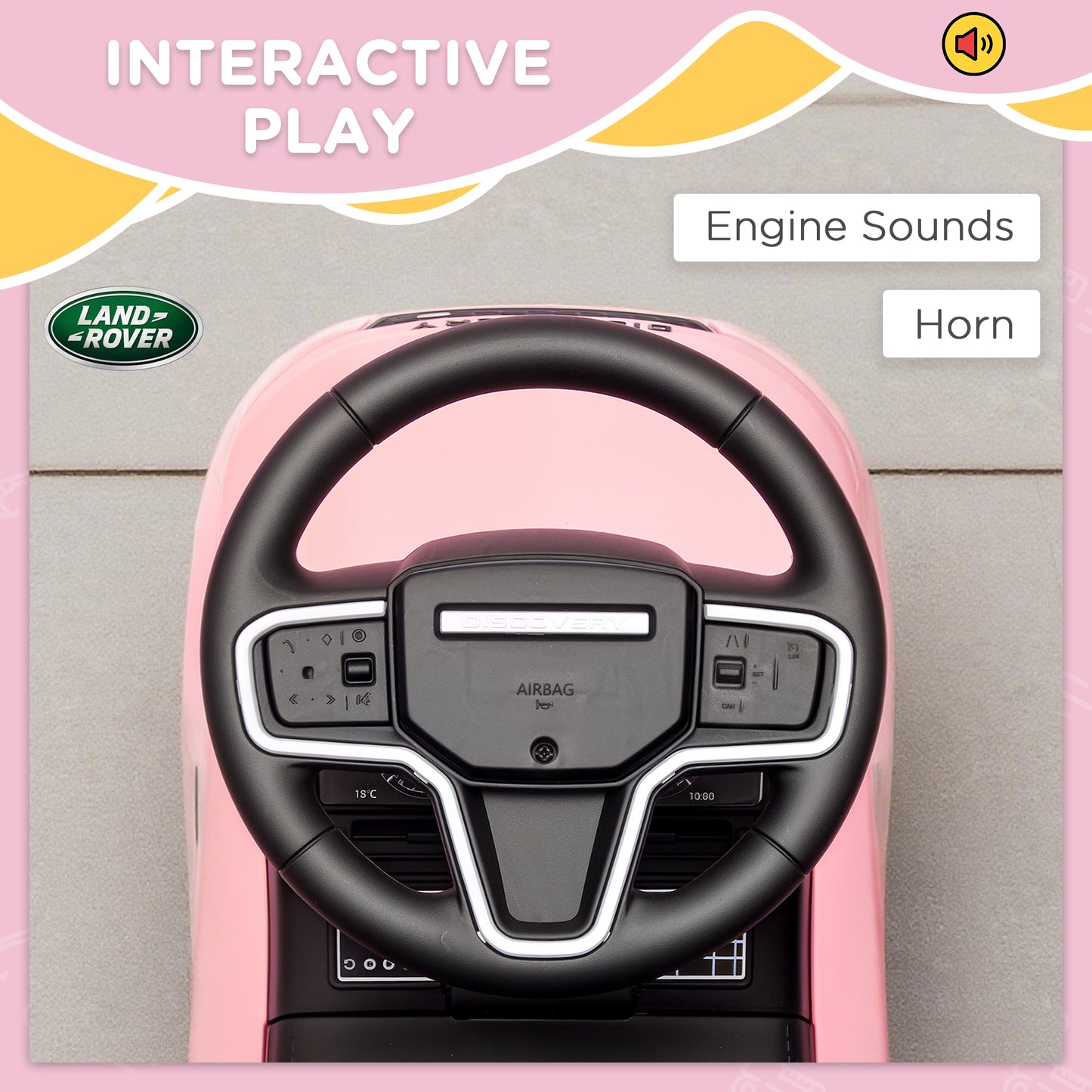 Land Rover Licensed Toddler Ride on Car with Horn, Engine Sounds