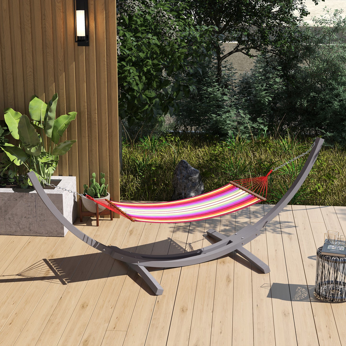 3.25m Wooden Hammock Stand Universal Fit Garden Picnic Camp