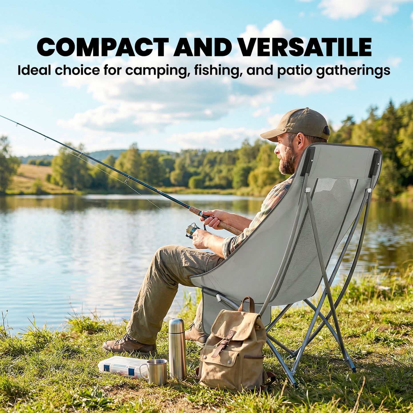 Camping Chair for Adults Heavy Duty Folding Camp Chair