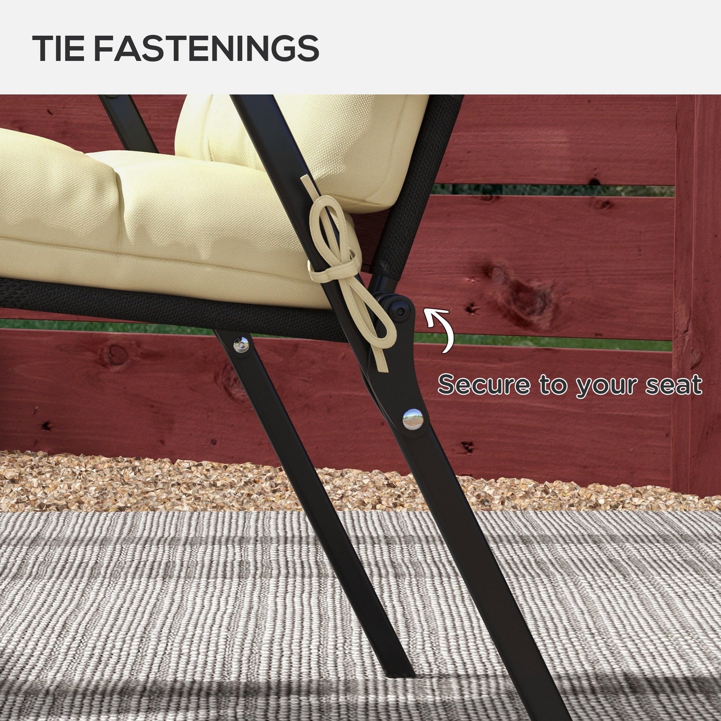 2-Piece Seat Cushion Replacement with Backrest (2)