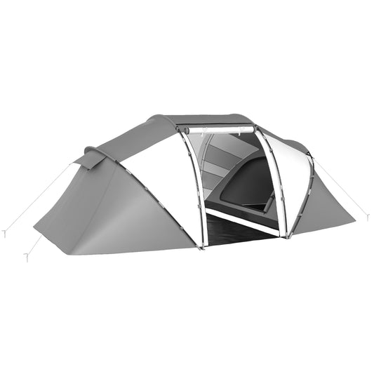 4-6 Man UV Protection Camping Tent - Charcoal Grey and