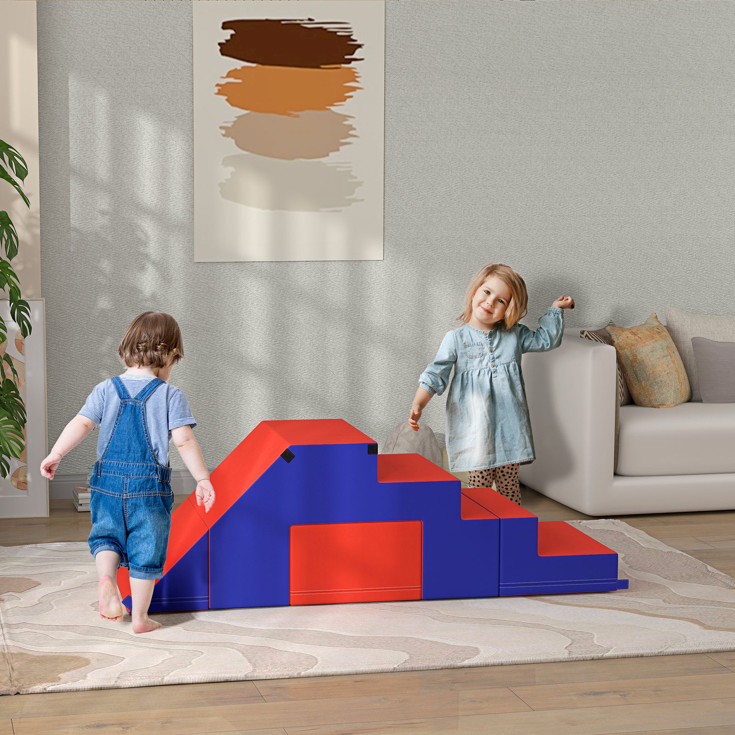 2-piece Soft Play Set, Baby Foam Climber Block for Toddler 1-3 Years
