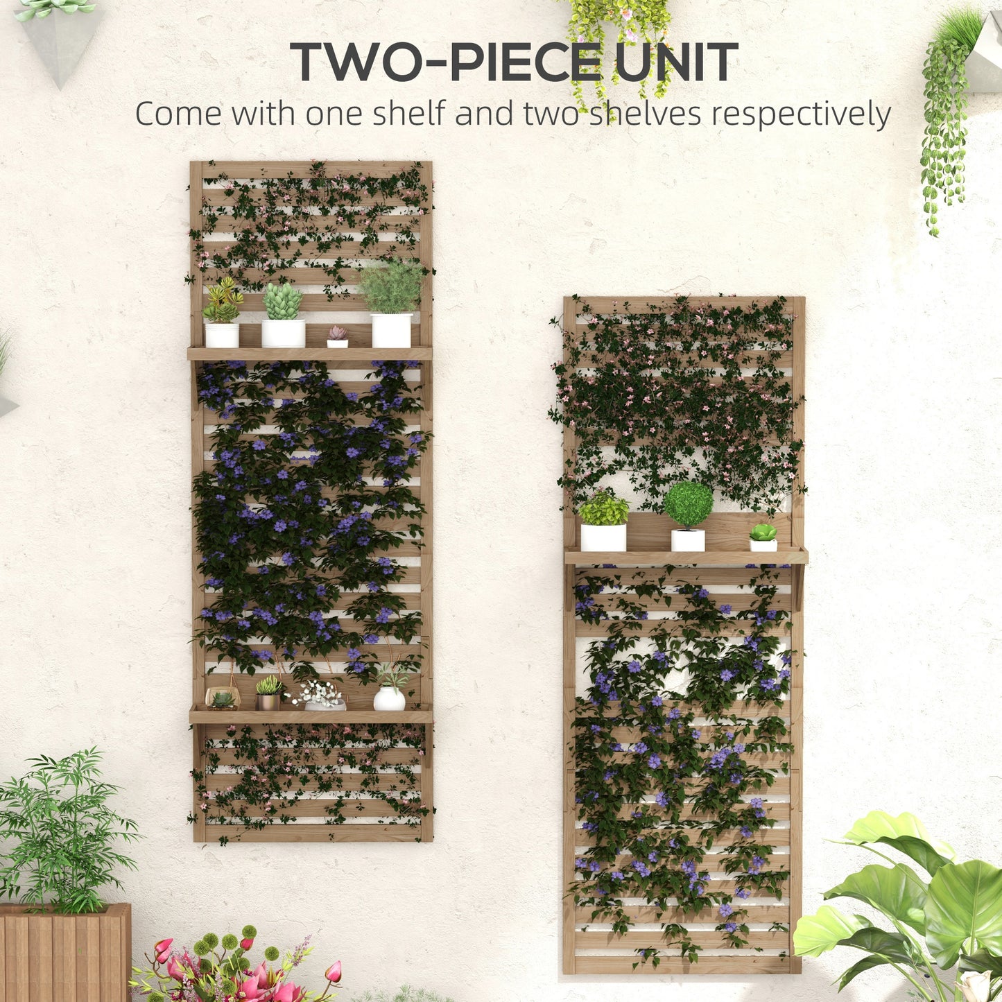 Wall Mounted Plant Stands Set of 2