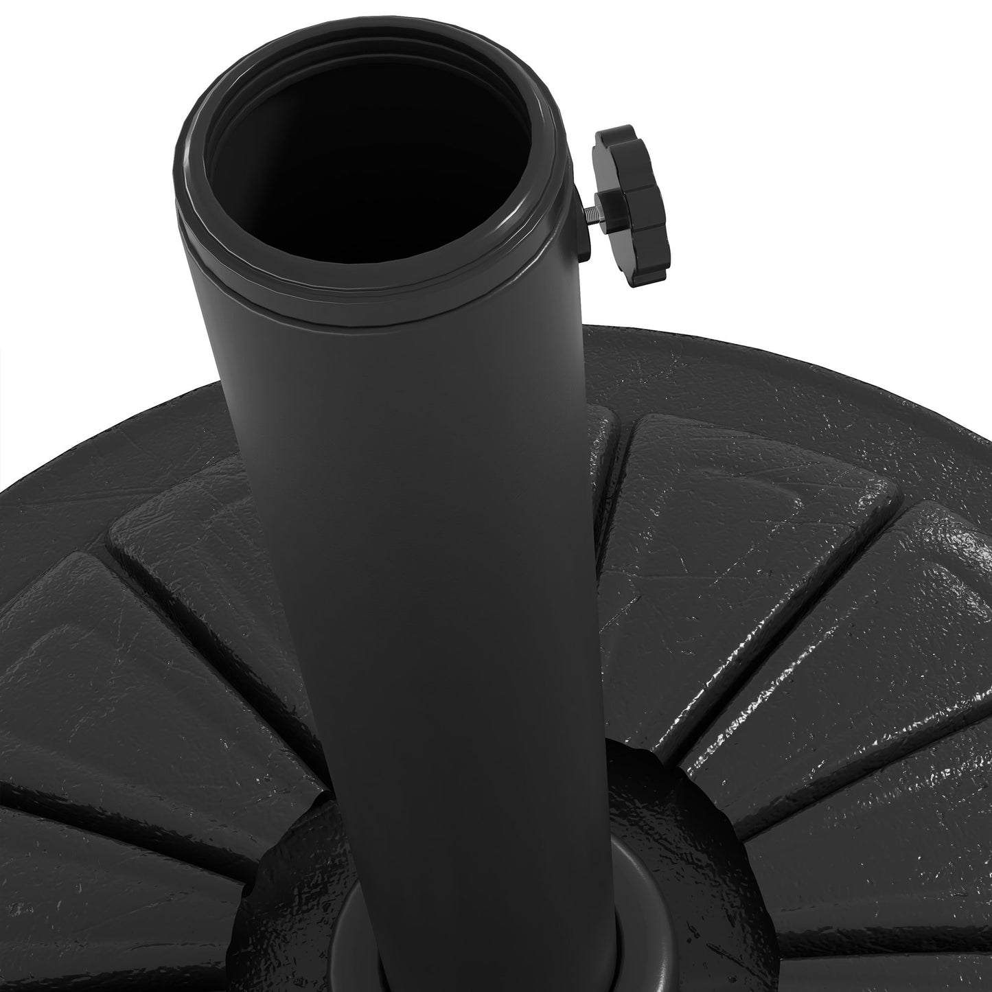 Umbrella Base, Heavy Duty Concrete Base Holder with Steel Pole