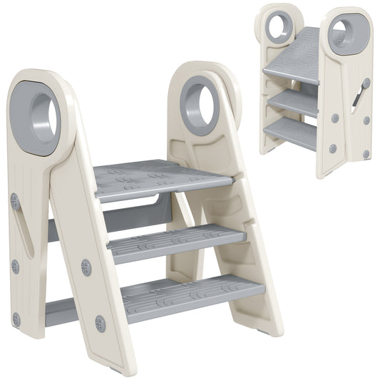 Foldable and Adjustable Kids Step Stool with Handle, Non-Slip