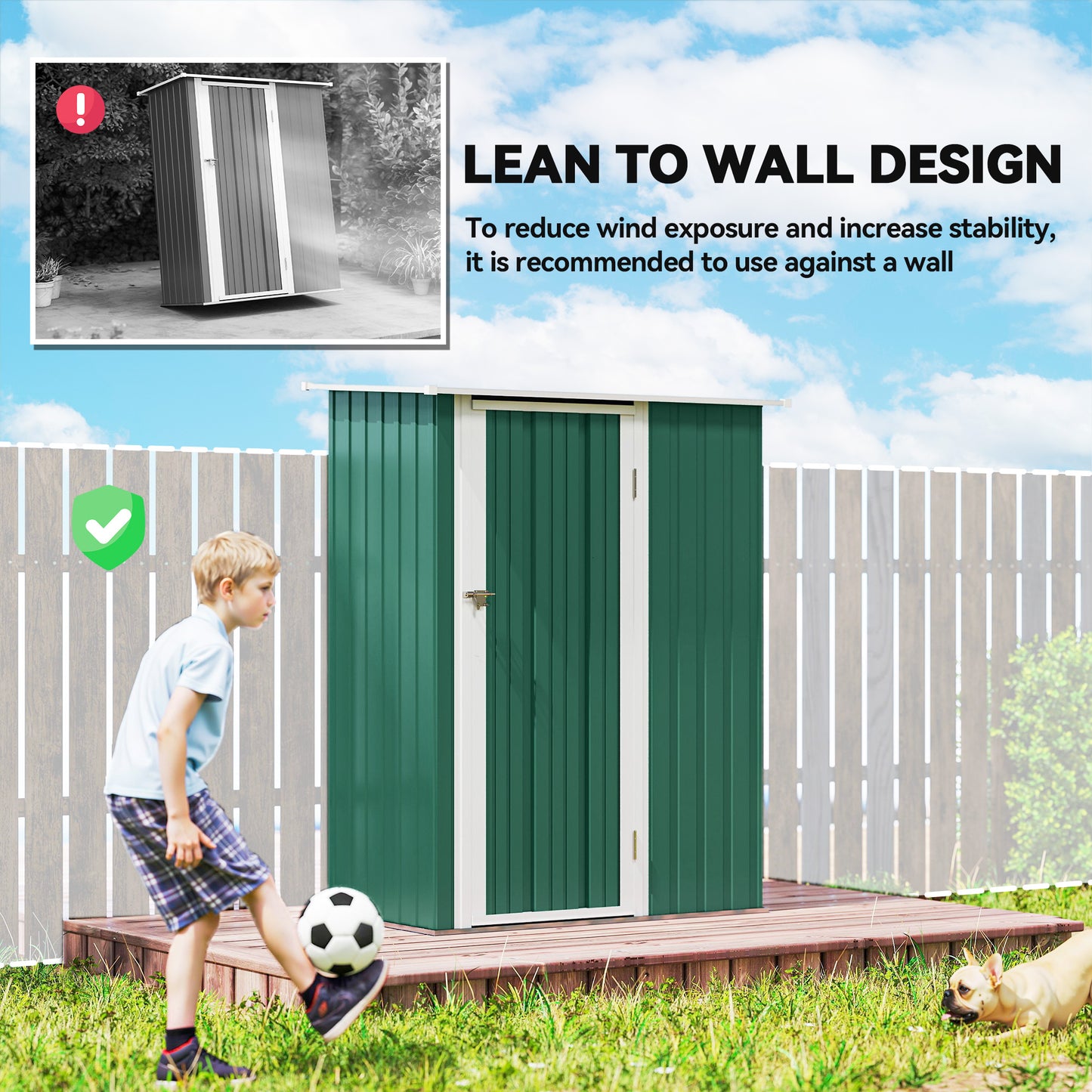 5ft x 3ft Garden Storage Shed (2)