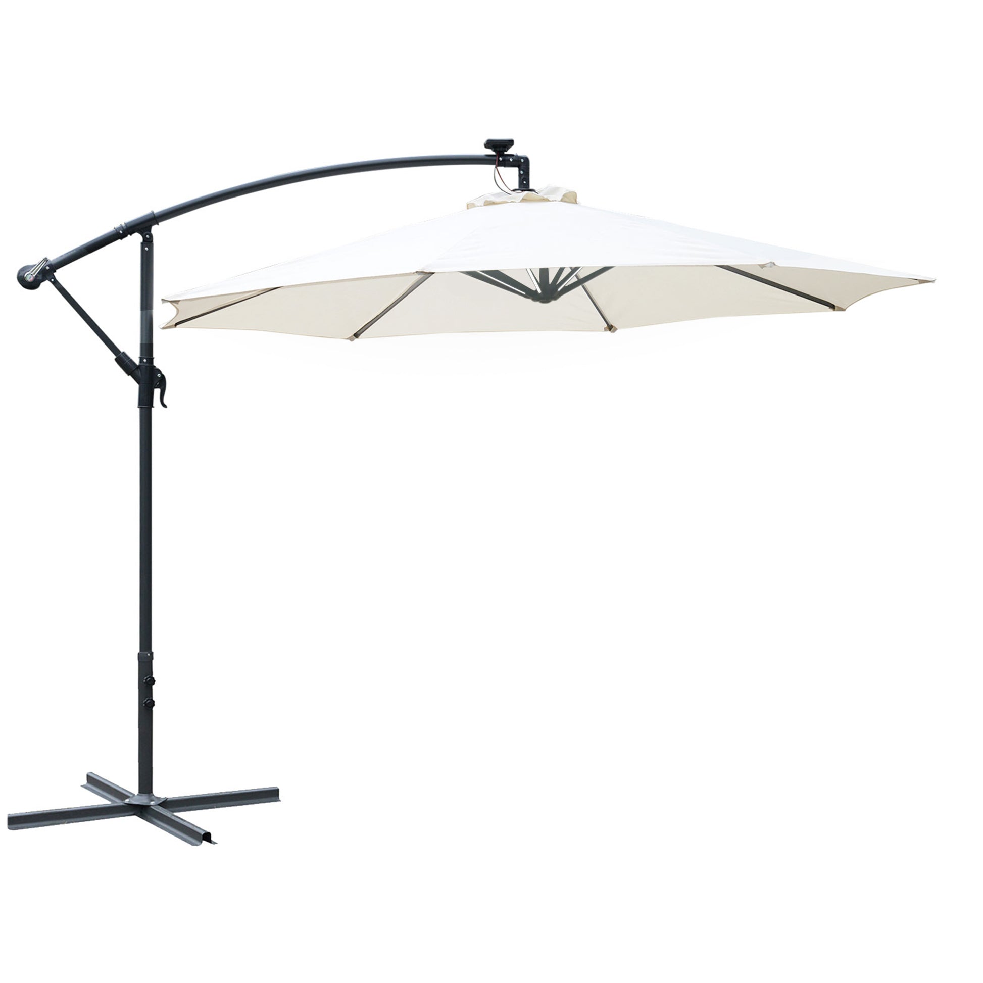 Umbrella Parasol W/Solar Powered LED strips, Φ2.95x2.45H m
