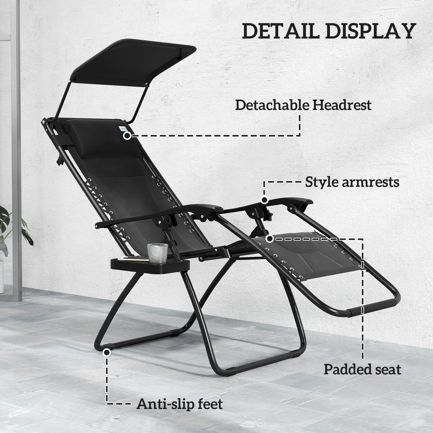 Zero Gravity Lounger Chair Set of 2