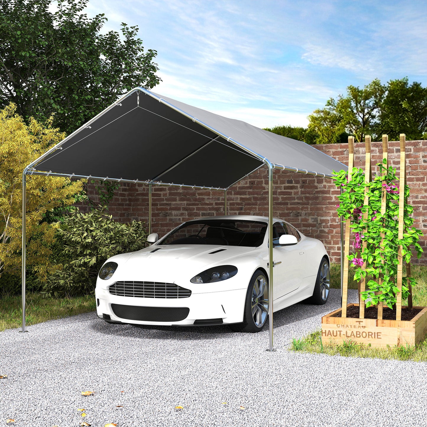 3 x 6m Heavy Duty Carport Garage Car Shelter Galvanized Steel