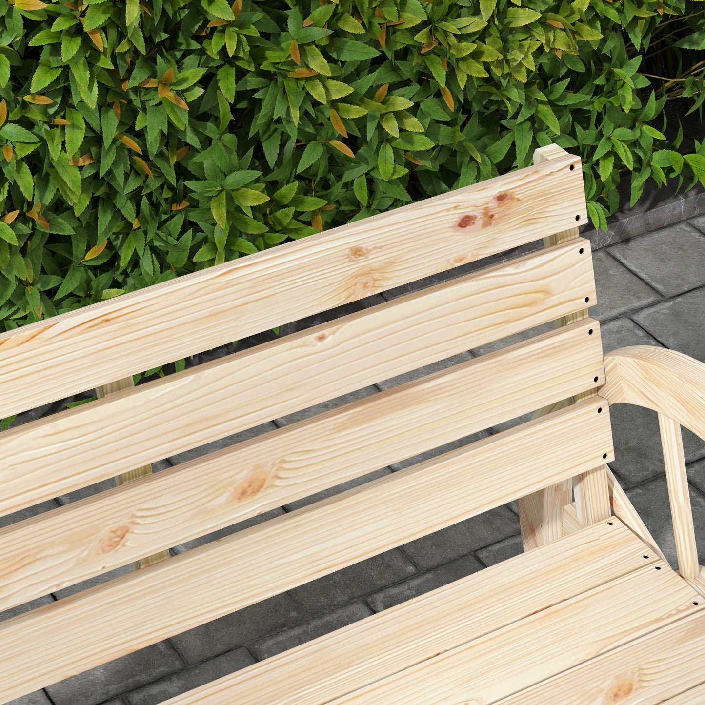 Wagon Wheel Chair Bench Armrest Rustic Loveseat Wood Outdoor Garden