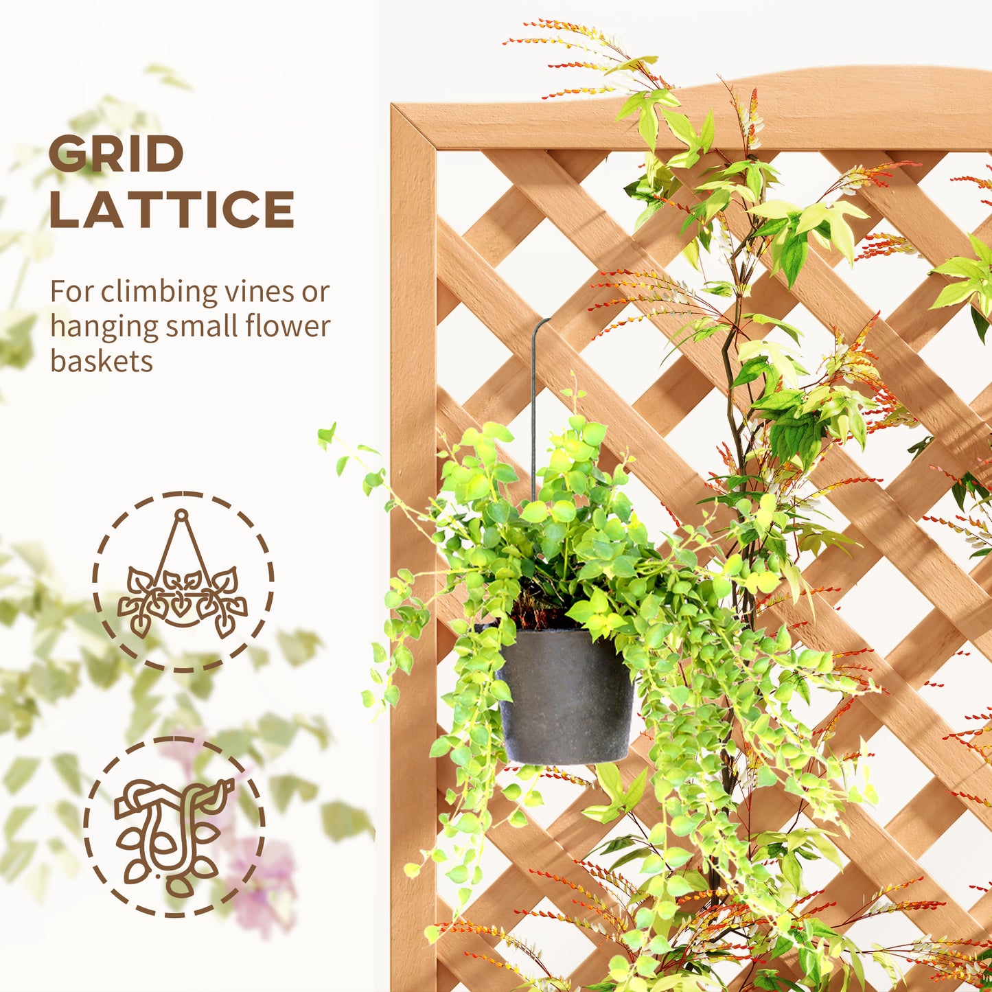 Wooden Planter with Trellis (1)