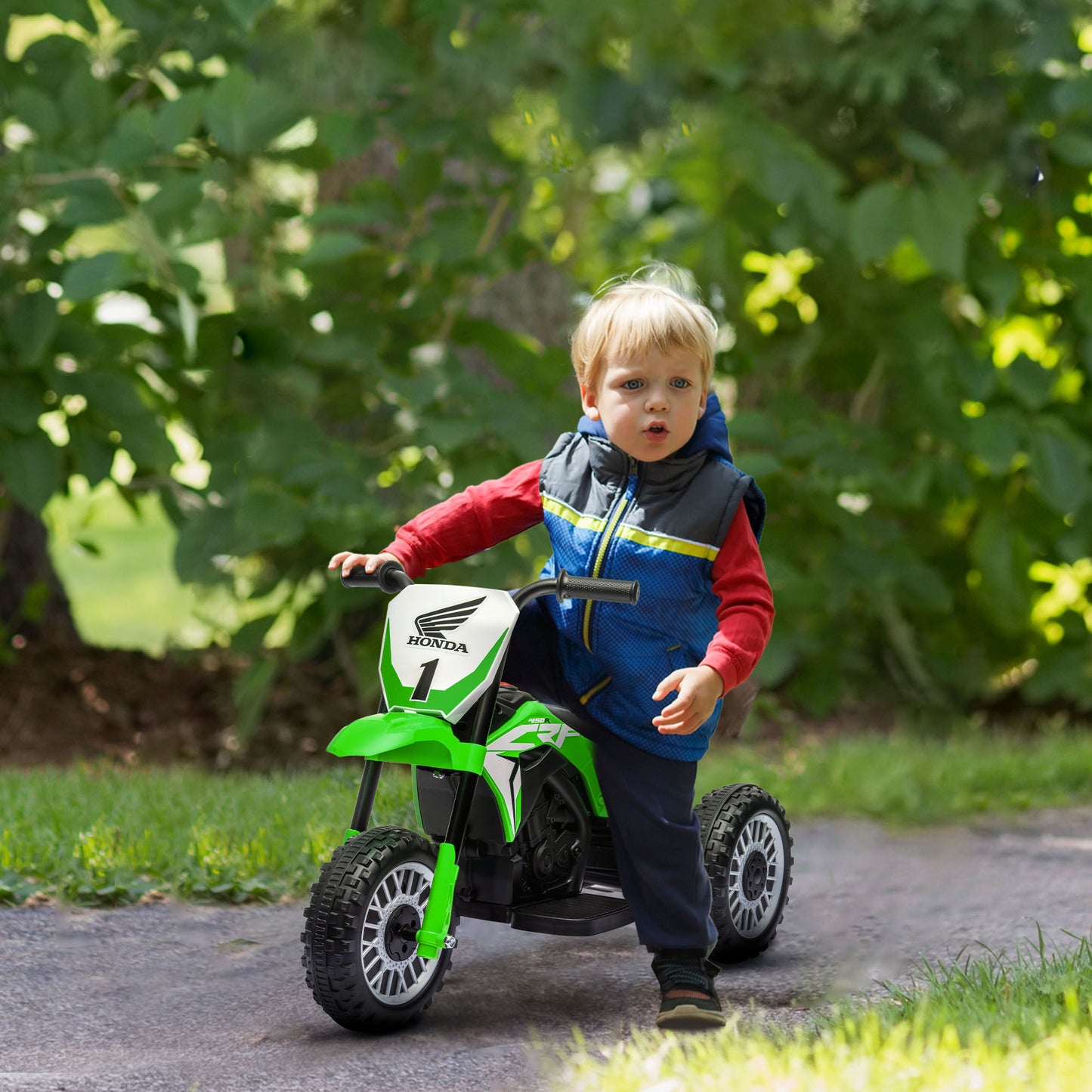 6V Kids Motorbike, Three-Wheel Kids Electric Bike with Horn