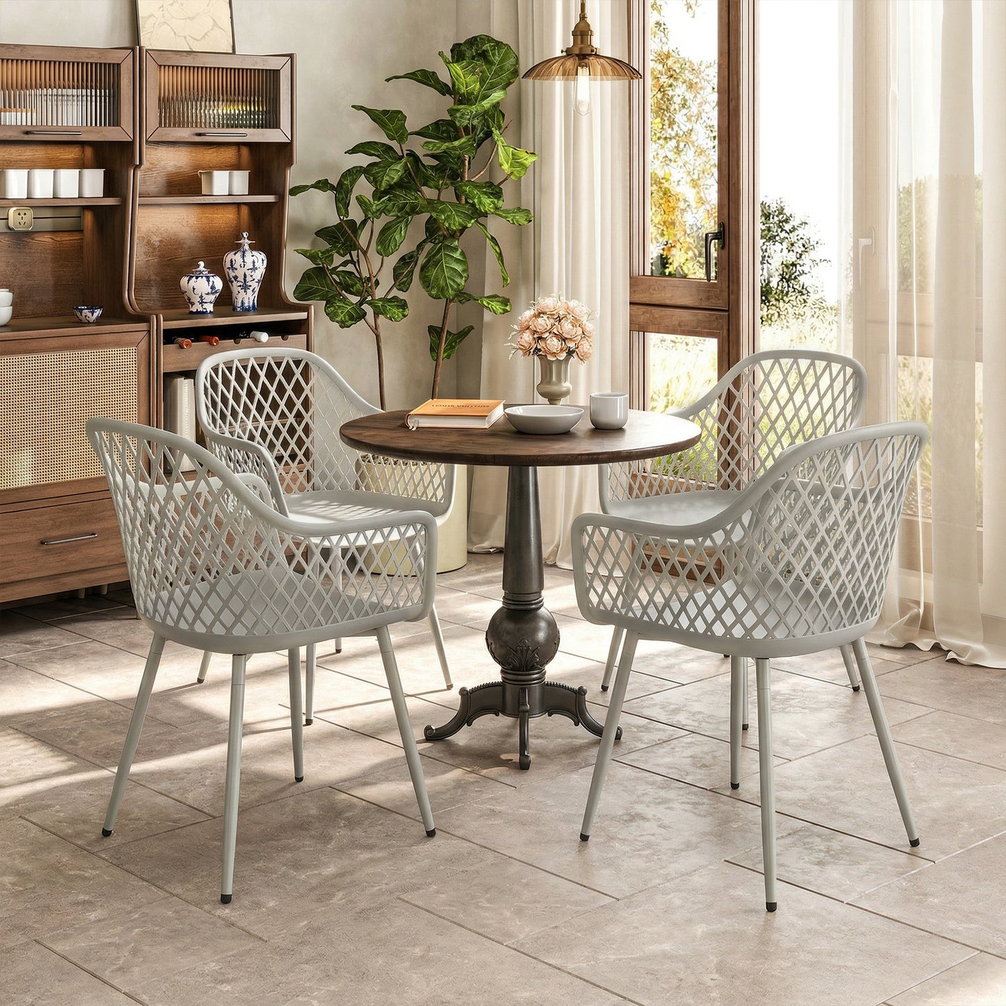 Garden Chairs Set of 4, Garden Dining Chairs