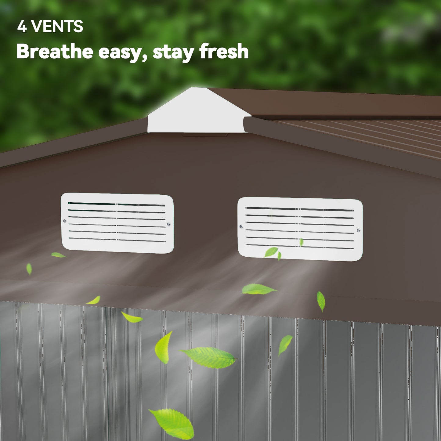 9 x 6ft Metal Garden Shed, Outdoor Storage Tool House