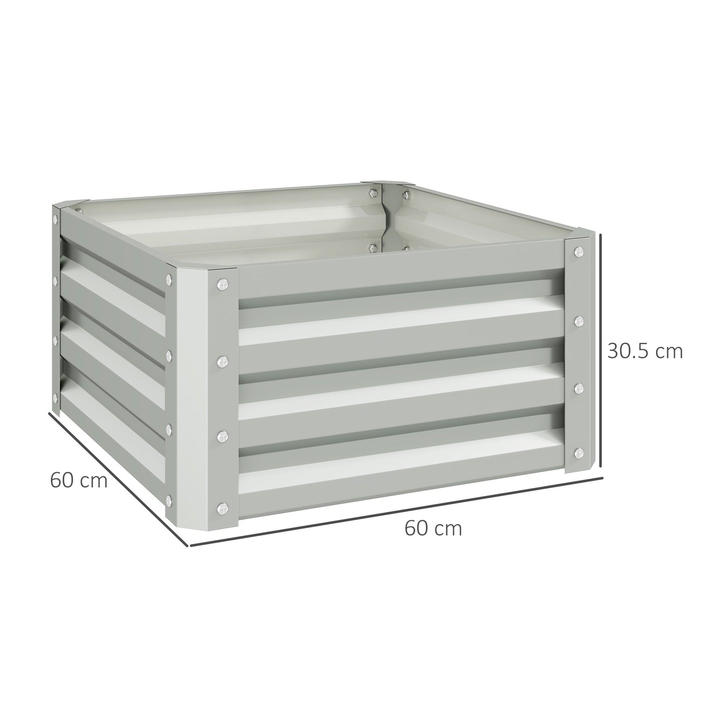 Set of Two 60 x 60cm Steel Planter Boxes