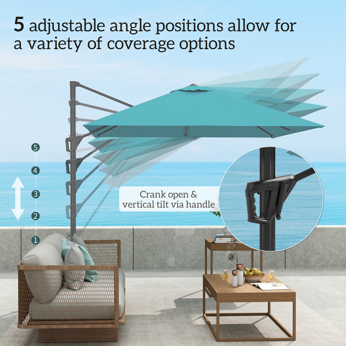 Patio Offset Parasol Umbrella