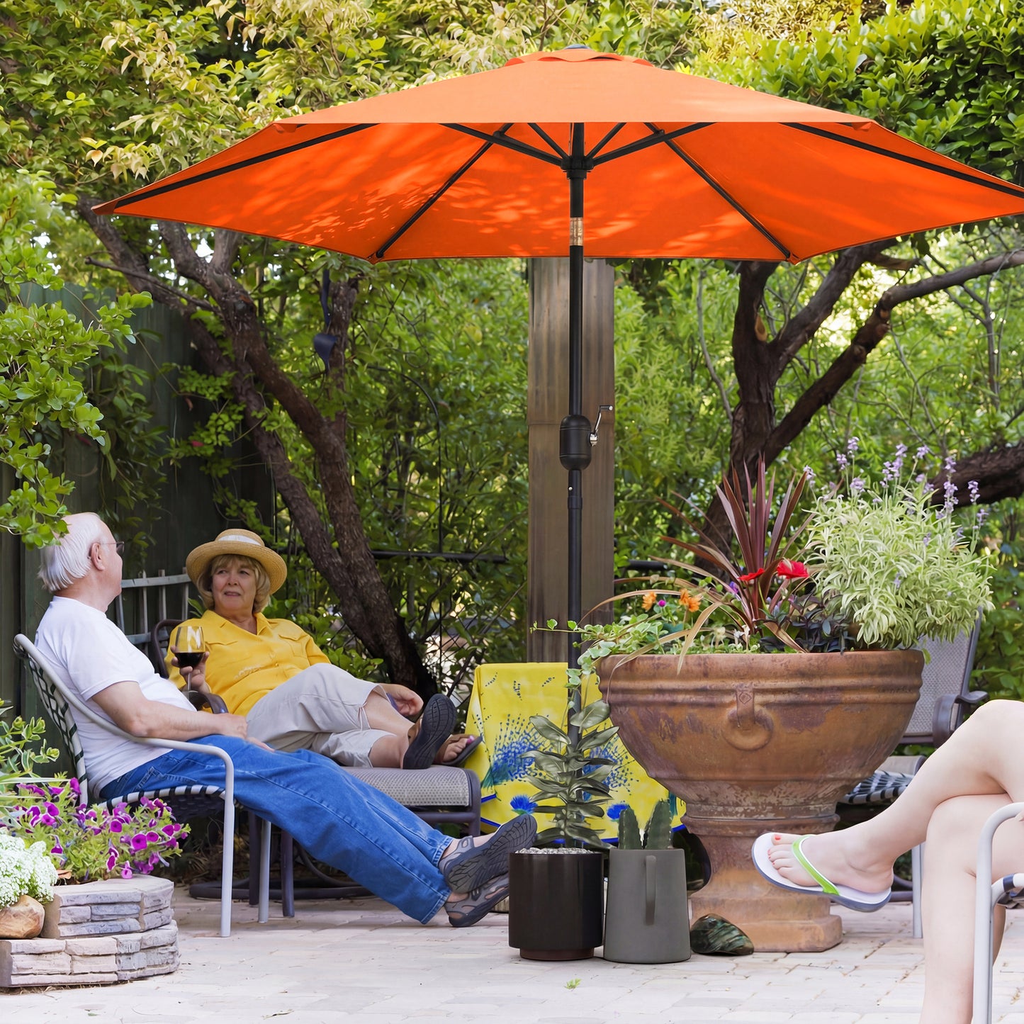 2.6 m Garden Parasol Umbrella with Aluminium Pole (7)