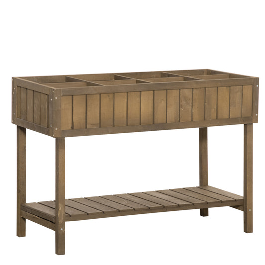 Wooden Herb Planter Raised Bed Container Garden Plant Stand Bed 8